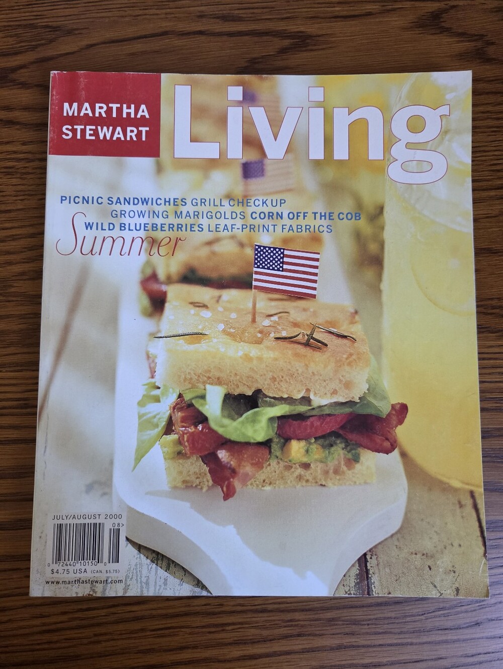 Martha Stewart Living Magazine July/August 2000.